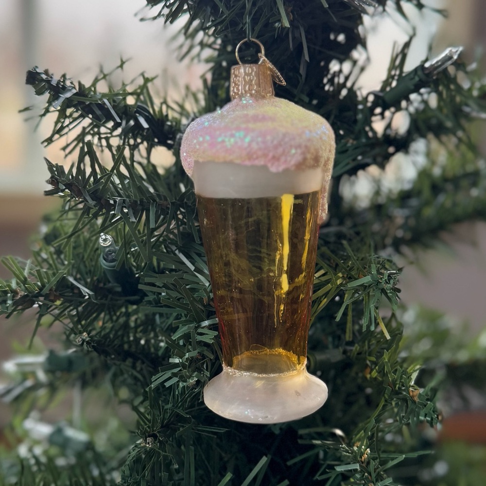 Old World Christmas Glass of Beer Ornament